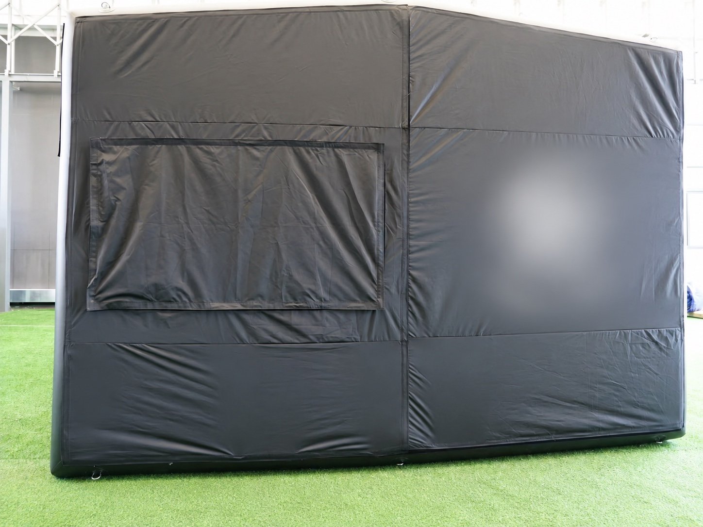 Golf simulator enclosure setup